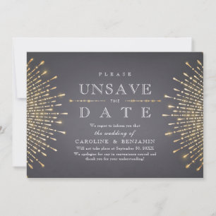 Glamour Deco gold and Gray Vintage Unsave The Date Save The Date