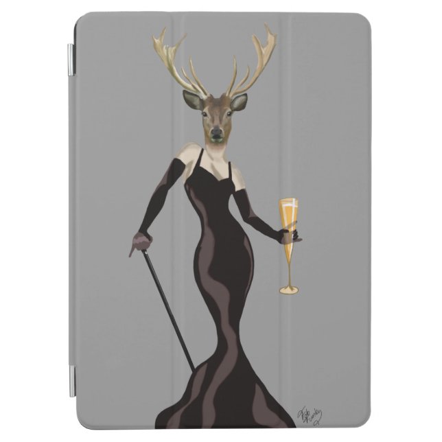 Glamour Deer in Black 3 iPad Air Cover (Front)