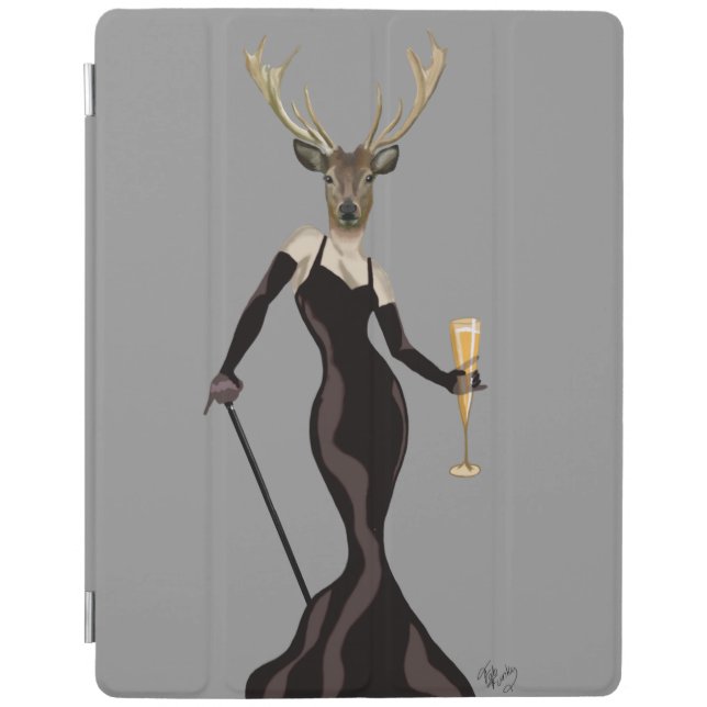 Glamour Deer in Black 3 iPad Air Cover (Front)