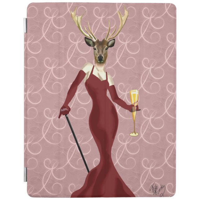 Glamour Deer in Marsala 2 iPad Air Cover (Front)