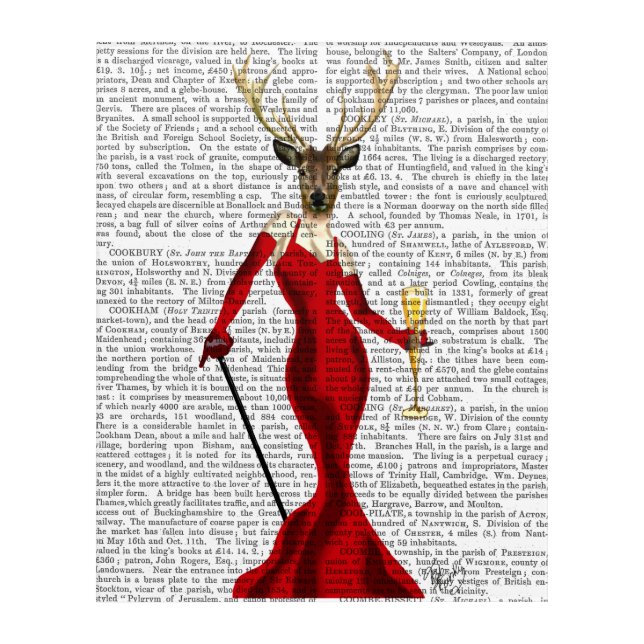Glamour Deer In Red Acrylic Print (Front)