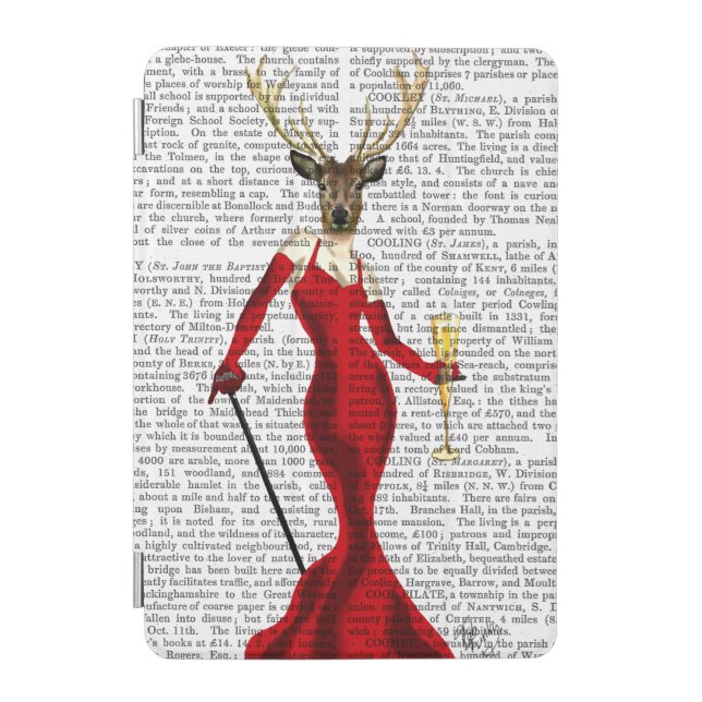 Glamour Deer In Red iPad Mini Cover (Front)