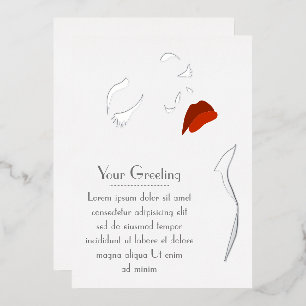 Glamour Face Foil Invitation