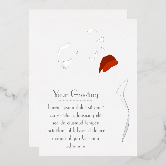 Glamour Face Foil Invitation (Front/Back)
