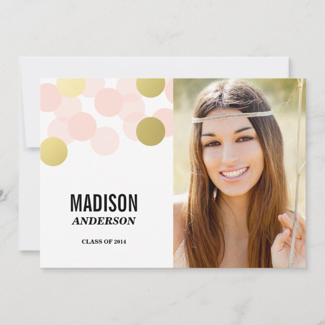 Glamour Faux Foil | Graduation Party Invitation (Front)