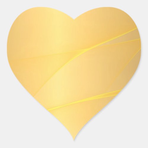 Glamour Faux Gold Add Your Text Blank Template Heart Sticker