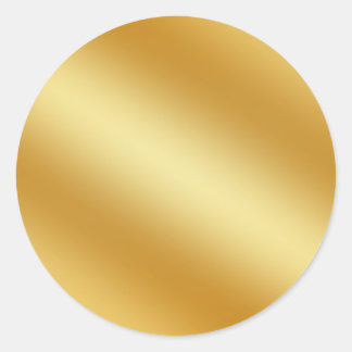 Glamour Faux Gold Blank Template Elegant Chic Clas Classic Round Sticker