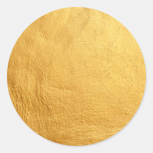 Glamour Faux Gold Blank Template Elegant Chic Clas Classic Round Sticker