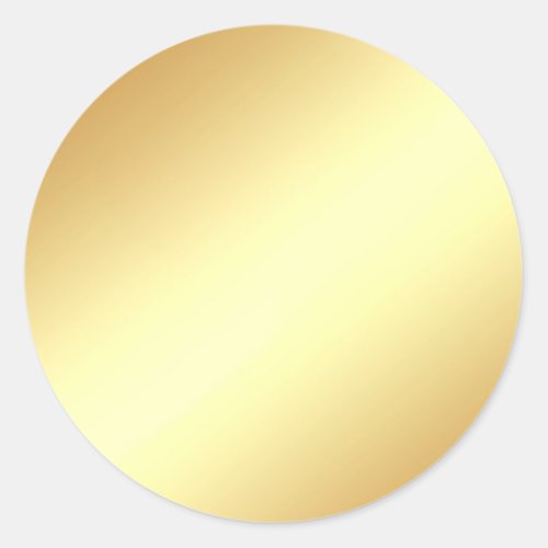 Glamour Faux Gold Blank Template Elegant Chic Classic Round Sticker