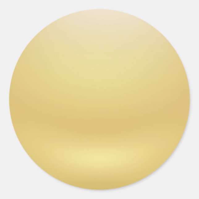 Glamour Faux Gold Blank Template Elegant Chic Classic Round Sticker (Front)