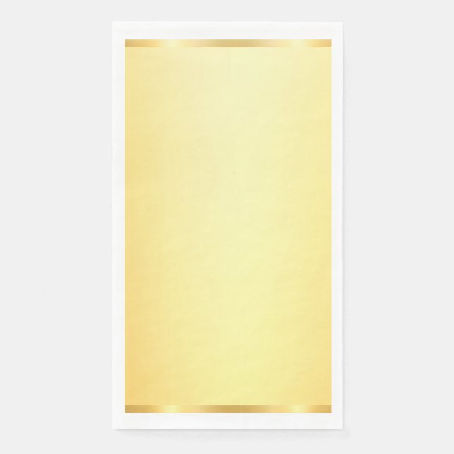 Glamour Faux Gold Modern Blank Template Paper Guest Towels (Front)