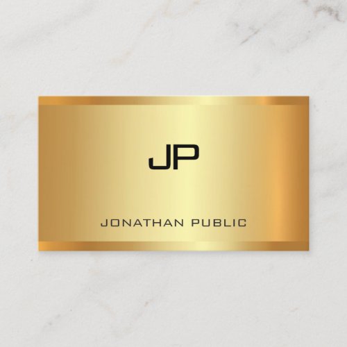 Glamour Faux Gold Modern Template Elegant Trendy Business Card