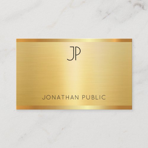 Glamour Faux Gold Professional Modern Elegant Business Card