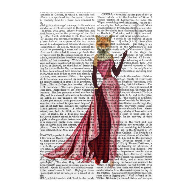 Glamour Fox in Pink Acrylic Print (Front)