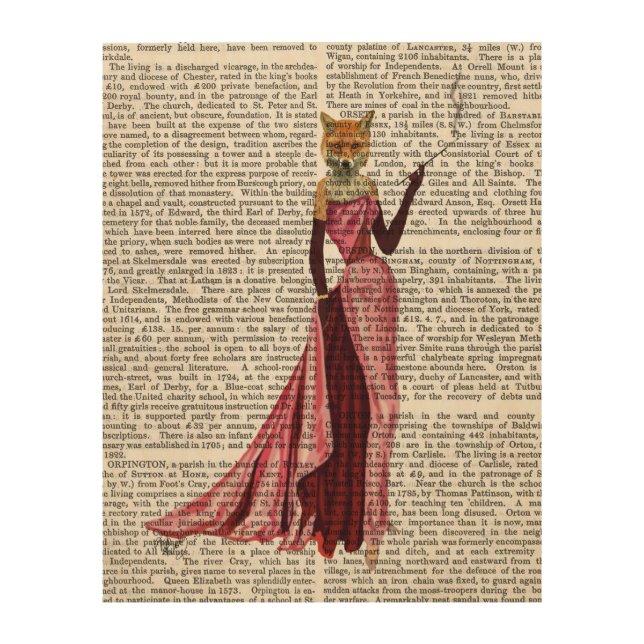 Glamour Fox in Pink Wood Wall Art (Front)