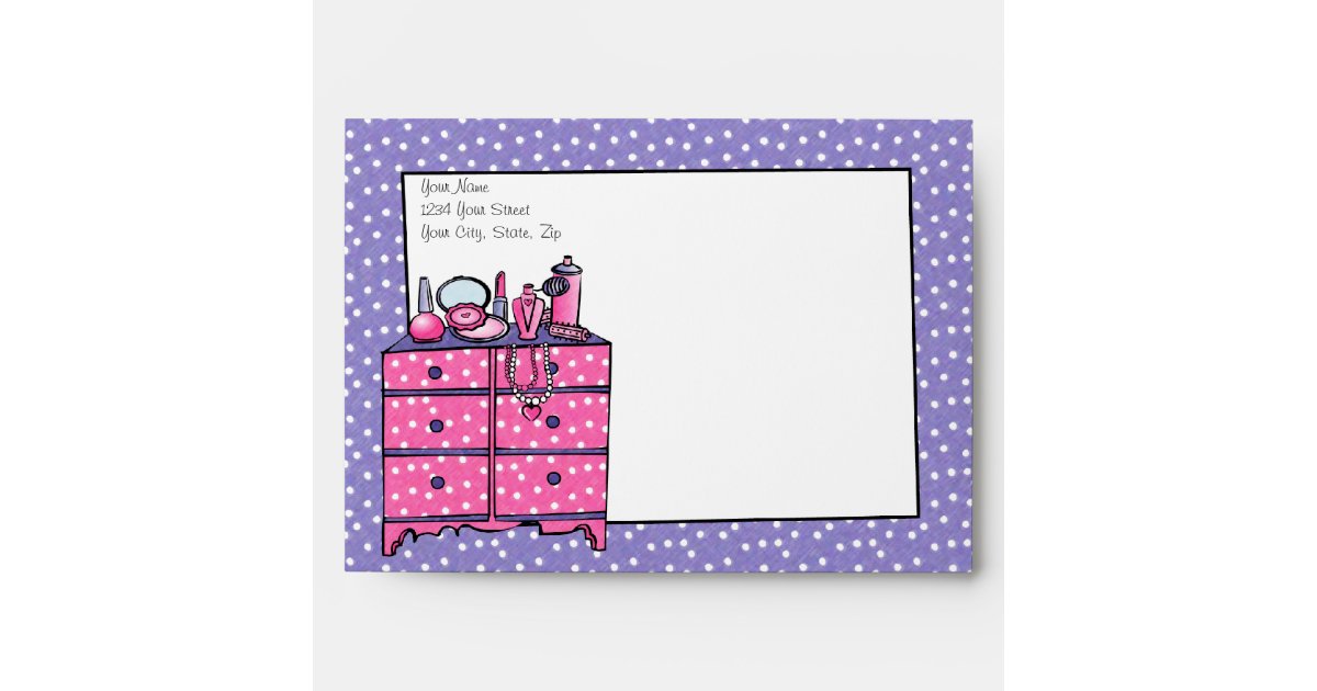 Glamour Girl Birthday Envelopes | Zazzle