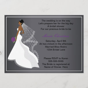 Glamour Girl Bridal Shower Invitation 1(c1a)