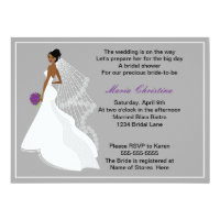 Glamour Girl Bridal Shower Invitation 1(c2a)
