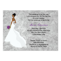 Glamour Girl Bridal Shower Invitation 1(cback)