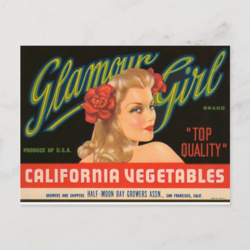Glamour Girl Postcard