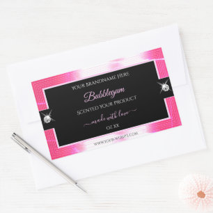 Glamour Girly Pink Black Brilliants Product Label