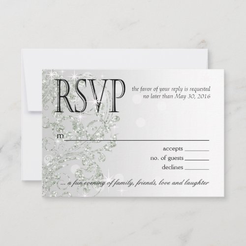 Glamour Glitter Luxe Ombre RSVP  silver ice