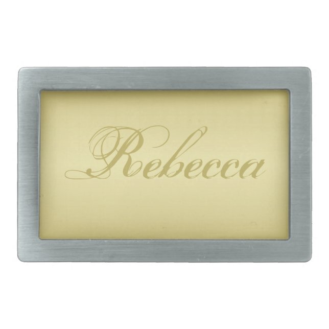 Glamour gold background Personalized Template Name Belt Buckle (Front)