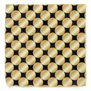 Glamour Gold Dots Trendy Elegant Black Template Bandana