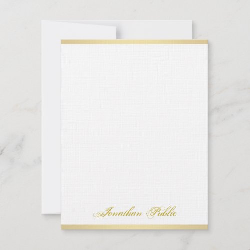 Glamour Gold Hand Script Simple Template Linen