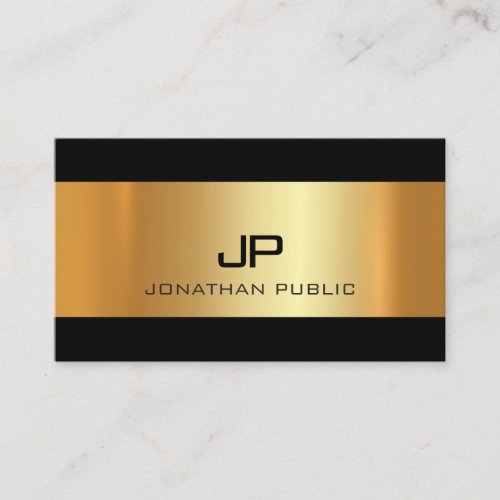 Glamour Gold Lights Modern Professional Plain Luxe Business Card