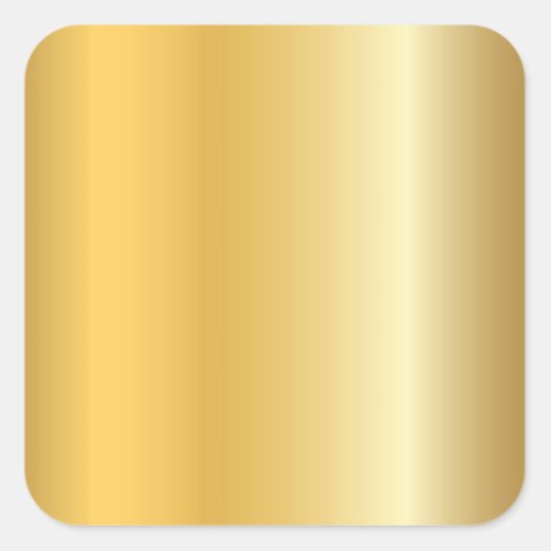 Glamour Gold Look Blank Template Modern Elegant Square Sticker