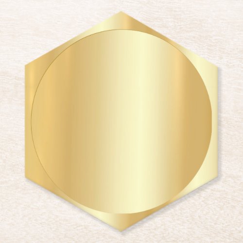 Glamour Gold Look Elegant Blank Modern Template Paper Coaster