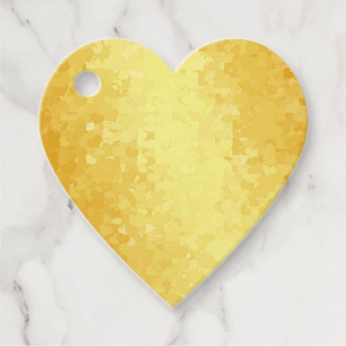 Glamour Gold Look Hearts Template Favor Tags