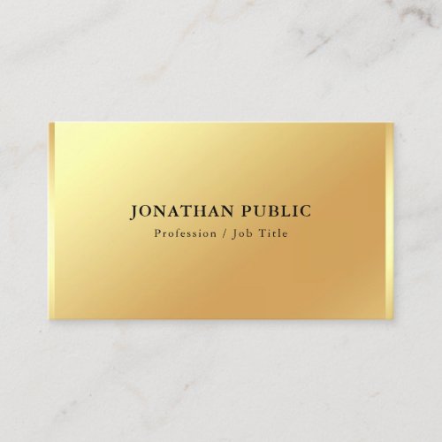 Glamour Gold Look Minimalist Modern Elegant Simple Business Card