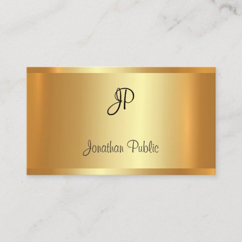Glamour Gold Look Modern Professional Elegant Luxe Business Card