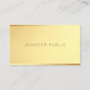 Glamour Gold Modern Elegant Minimalist Template Business Card