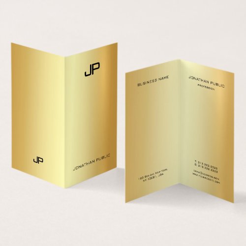 Glamour Gold Modern Monogram Professional Elegant Business Card