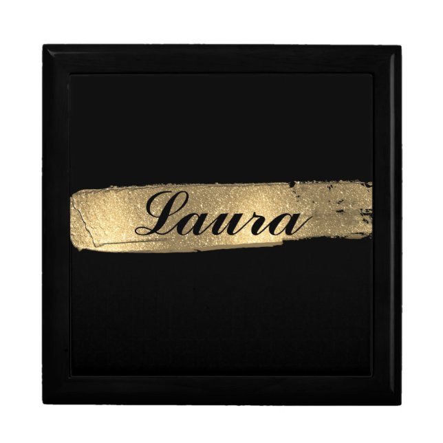 Glamour Gold Personalized Keepsake Box (Front)