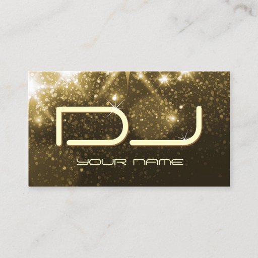 Customizable Glamour Gold Sparkles - Party DJ Business Cards
