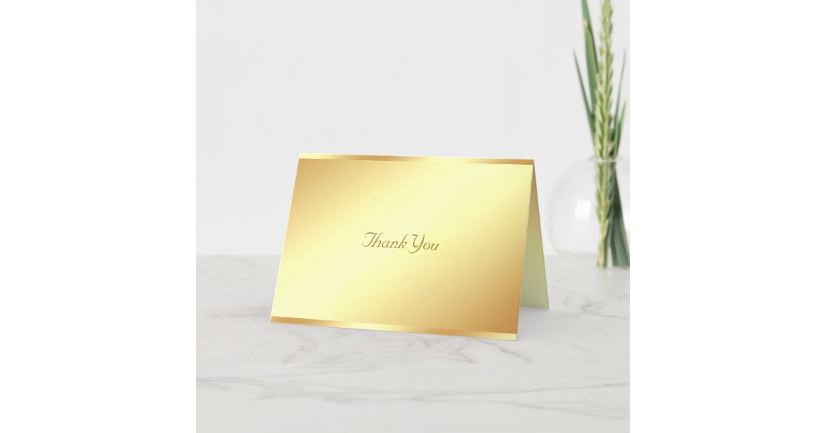 Glamour Gold Template Handwritten Thank You Text | Zazzle