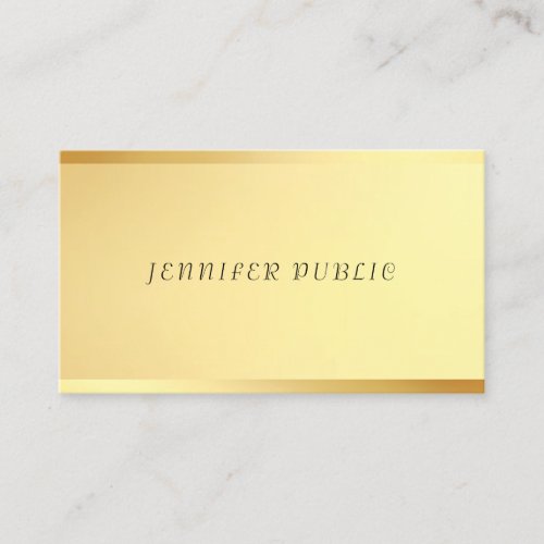 Glamour Gold Template Modern Excellent Design Business Card