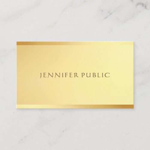 Glamour Gold Template Modern Professional Design Business Card