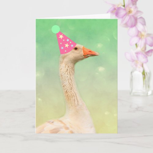 Glamour Goose Birthday Card