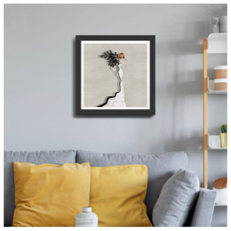 Glamour Haute Couture Fashion Illustration Card Poster