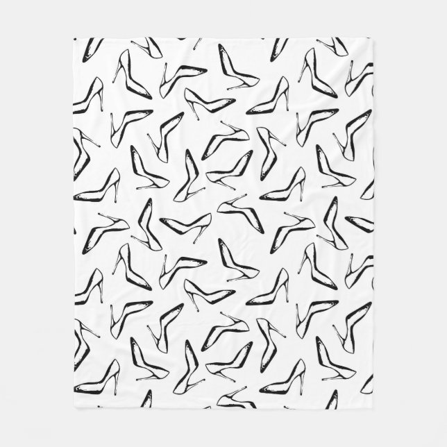 Glamour High Heels Hand Drawn Fleece Blanket (Front)