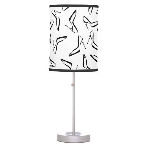 Glamour High Heels Hand Drawn Table Lamp