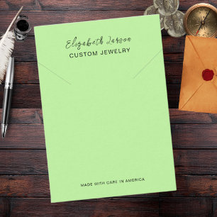 Glamour Hoops Custom Logo Chic Collection Olive Calling Card