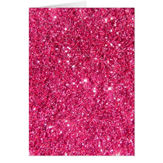 Glamour Hot Pink Glitter Cards (Front)