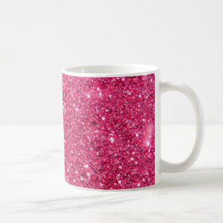 Glamour Hot Pink Glitter Coffee Mug