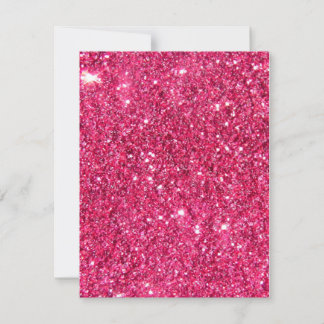Glamour Hot Pink Glitter Invitation
